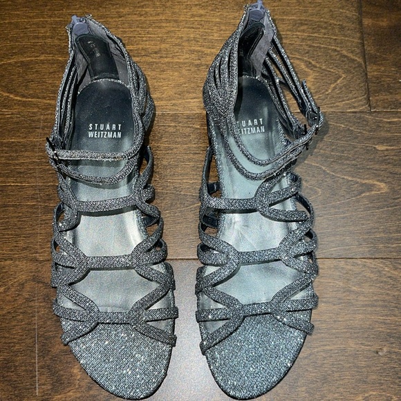 New, Stuart Weitzman Athens Metallic Gladiator Sandal - Picture 7 of 15